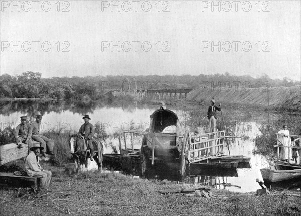 Waiting at the ferry, Paraguay, 1911. Artist: Unknown