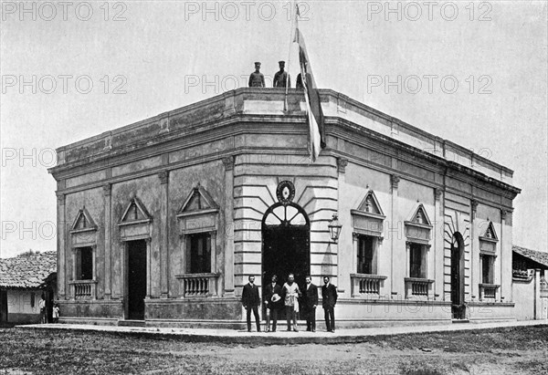 Police magistrate's office, Carapegua, Paraguay, 1911. Artist: Unknown