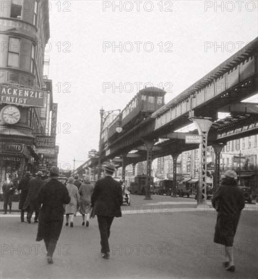 Flatbush Avenue, New York City, USA, 20th century. Artist: J Dearden Holmes