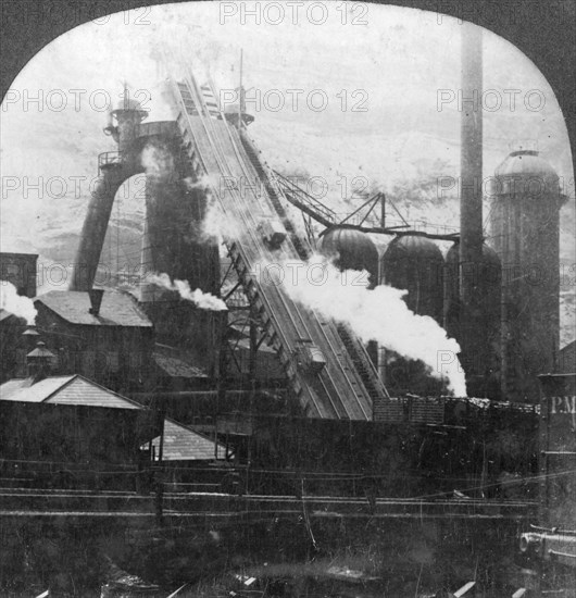 Blast furnace, Pittsburgh, Pennsylvania, USA, early 20th century. Artist: Keystone View Company