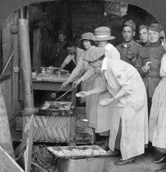 Doughnuts for doughboys, Montabaur on the Rhine, Germany, c1918-c1919. Artist: Keystone View Company