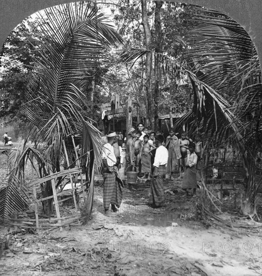 Schoolboys of the American Baptist Mission, Rangoon, Burma, 1908. Artist: Stereo Travel Co