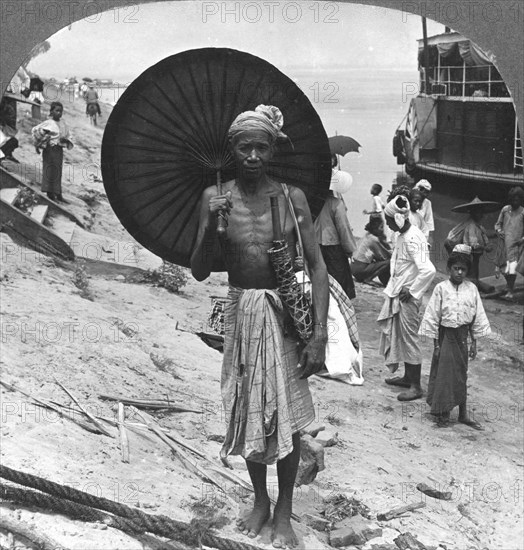 An old man of the Shan people of Upper Burma, 1908. Artist: Stereo Travel Co