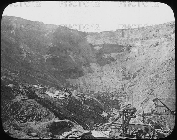 Kimberley diamond mine, South Africa, c1890. Artist: Unknown