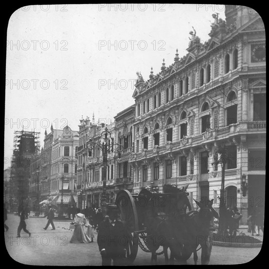 Street scene, Rio de Janeiro, Brazil, late 19th or early 20th century. Artist: Unknown