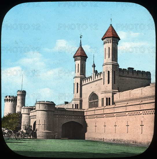 Railway station, Lahore, India, late 19th or early 20th century. Artist: Unknown