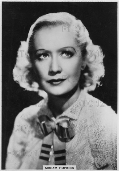 Miriam Hopkins, American actress, 1938. Artist: Unknown