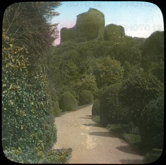Launceston Castle, Cornwall, late 19th or early 20th century.  Artist: Church Army Lantern Department