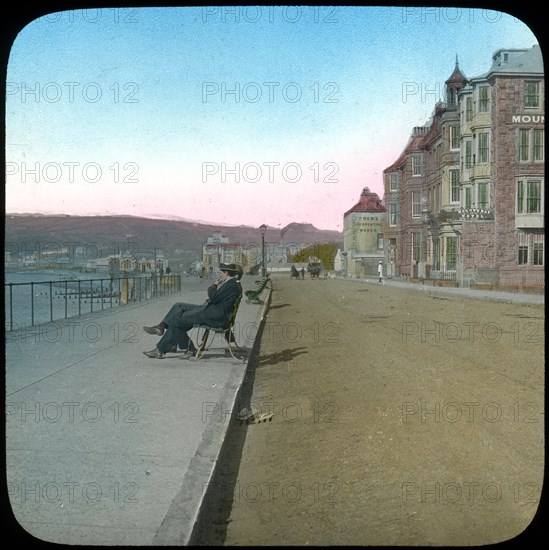 Esplanade, Penzance, Cornwall, late 19th or early 20th century. Artist: Church Army Lantern Department