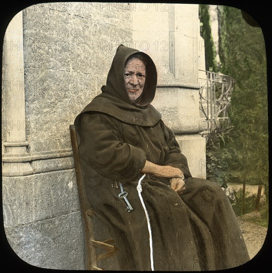 Monk, Sicily, Italy, late 19th or early 20th century. Artist: L Toms