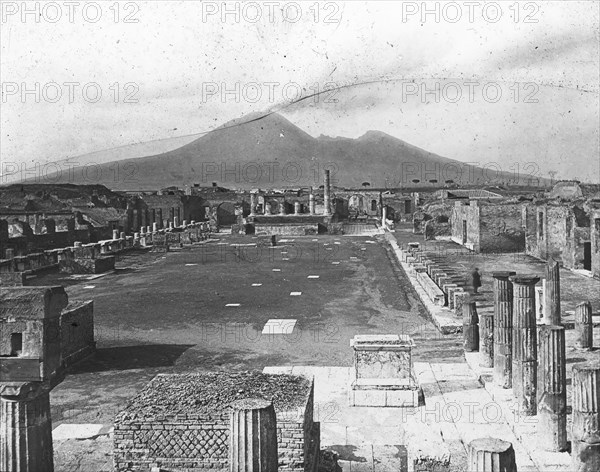 Forum, Pompeii, Italy, late 19th or early 20th century.  Creator: Unknown.