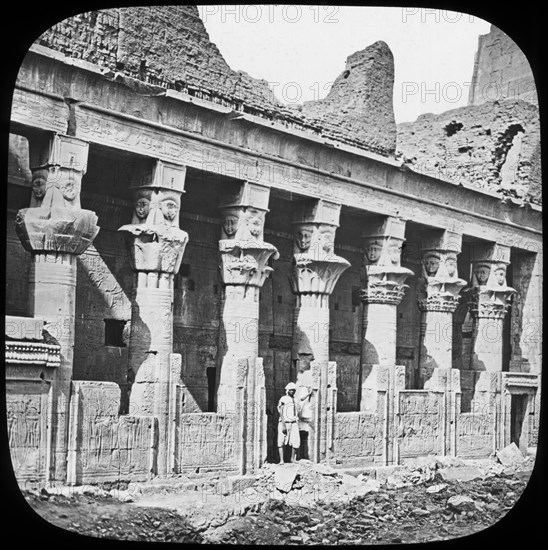 Colonnade of the Temple of Isis, Philae, Egypt, c1890.  Artist: Trade Mark