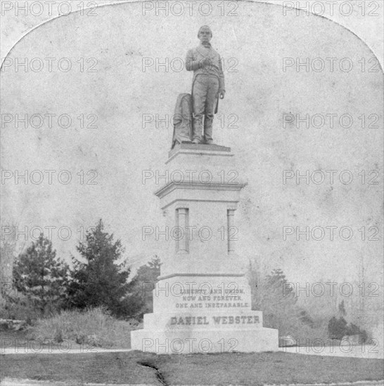 Statue of Daniel Webster, Central Park, New York, USA, late 19th or early 20th century..  Artist: Kilburn Brothers