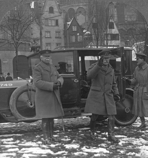 Field Marshal Earl Haig arriving at Cologne, Germany, c1919-c1920. Artist: Realistic Travels Publishers