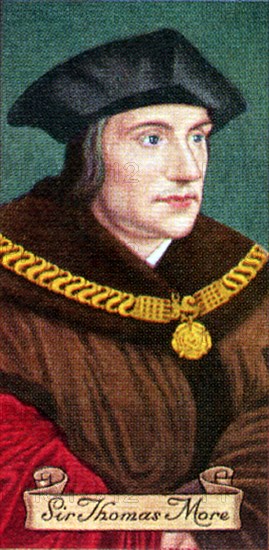 Sir Thomas More, taken from a series of cigarette cards, 1935. Artist: Unknown