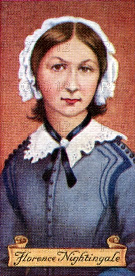 Florence Nightingale, taken from a series of cigarette cards, 1935. Artist: Unknown