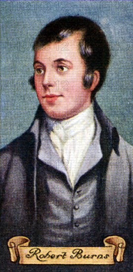 Robert Burns, taken from a series of cigarette cards, 1935. Artist: Unknown