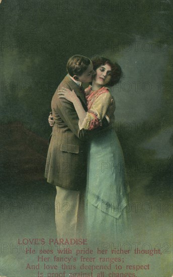 Vintage romantic poatcard. Artist: Unknown