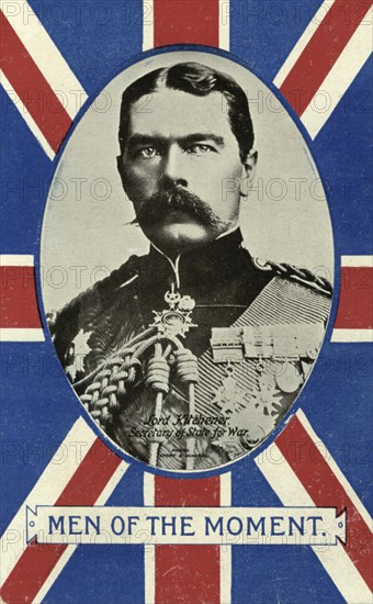 'Men of the Moment', Herbert Kitchener, 1st Earl Kitchener, Secretary of State for War.  Artist: Valentine