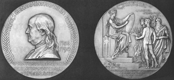 Medal struck to commemorate the 200th anniversary of the birth of Benjamin Franklin. Artist: Unknown