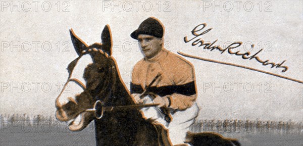 Sir Gordon Richards (1904-1986), jockey, 1935. Artist: Unknown