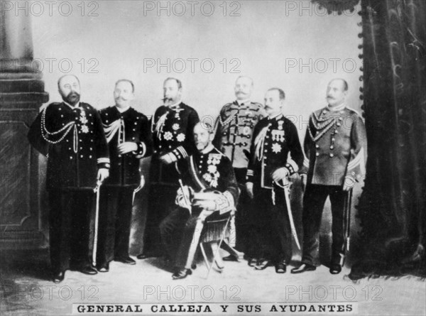 General Calleja and his Staff, c1910. Artist: Unknown