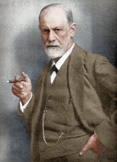 Sigmund Freud (1856-1939), Austrian neurologist. Artist: Unknown