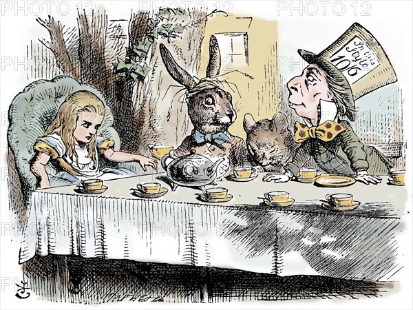 Scene from Alice's Adventures in Wonderland by Lewis Carroll, 1865. Artist: John Tenniel