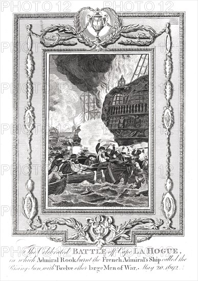 Battle off Cape LaHogue, 1692. Artist: Unknown