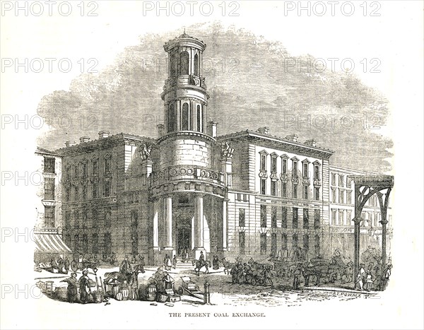 The Present Coal Exchange, opened by Prince Albert in 1849, Thames Street, 1878 Artist: Walter Thornbury