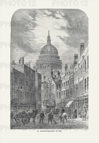 St Martin's-Le-Grand in 1760, 1878. Artist: Walter Thornbury