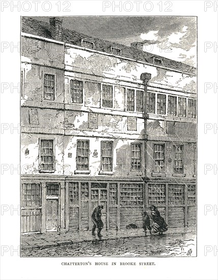 Chatterton's House in Brooke Street, 1878. Artist: Unknown.