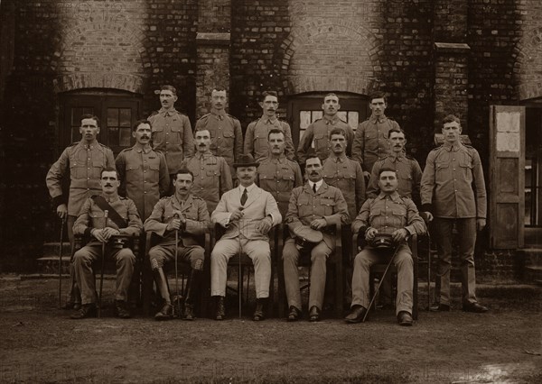 The Garrison Police of the 1st Royal Munster Fusiliers, Rangoon, Burma, 1913. Artist: Unknown