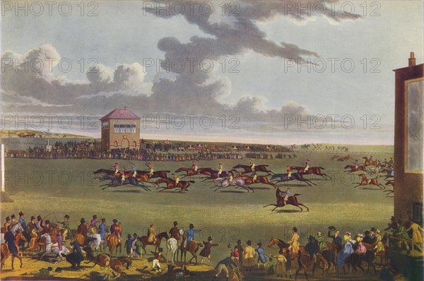 Newmarket Races, 1909.  Artist: James Pollard