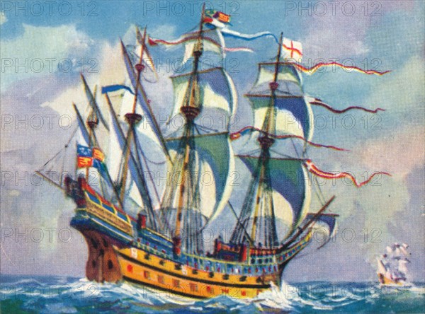 Henry Grace a Dieu (Henry Grace of God), also known as Great Harry, English carrack or great ship Artist: Unknown.