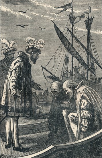 The King Visits Vasco da Gama, 1904. Artist: Unknown.