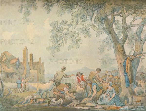 Sheep-Shearing, c1776-1827, (1906). Artist: Thomas Rowlandson