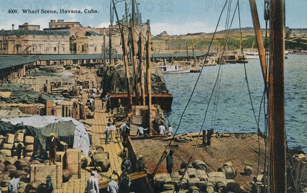 Wharf Scene, Havana, Cuba, 1910. Artist: Unknown