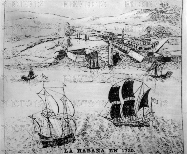 Havana in 1720, 1910s. Artist: Unknown