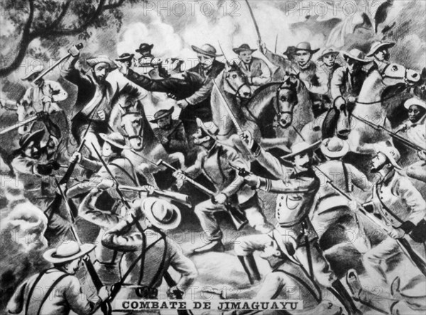 Battle of Jimaguaya, (1873), 1920s. Artist: Unknown