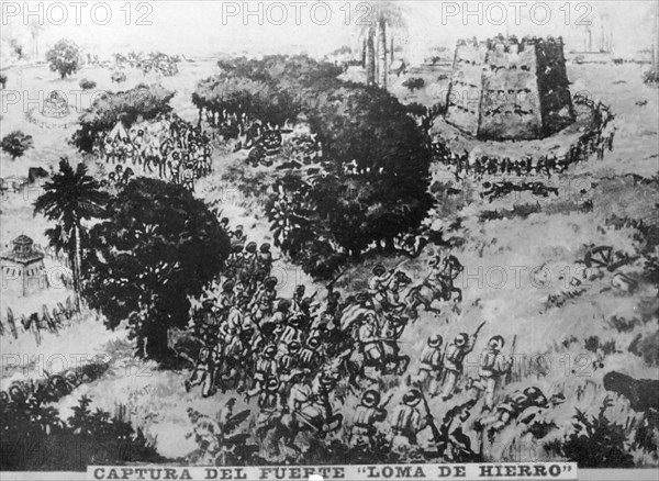 Capture of Fuerte de la Loma (1896), 1910s. Artist: Unknown