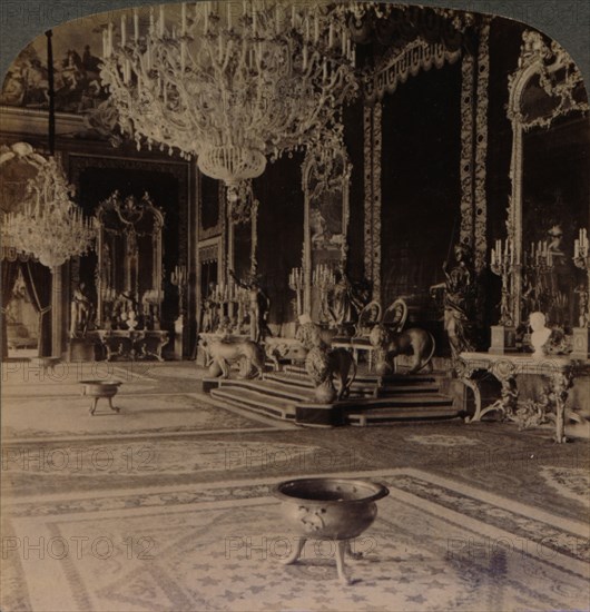 Throne Room, Royal Palace, Madrid, Spain, 1902. Artist: Works and Studios