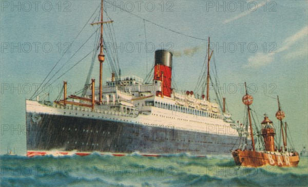 Ascania, Cunard White Star, 1920s. Artist: Unknown