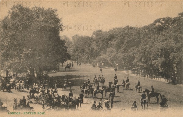 Rotten Row, London, c1900. Artist: Unknown