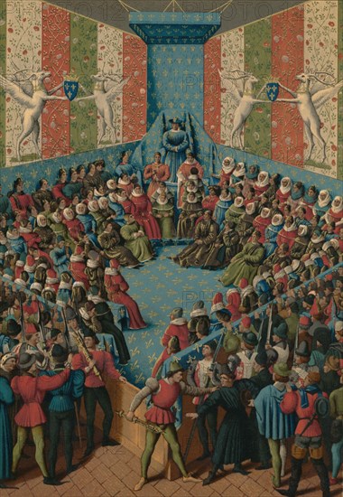 Verdict on John II of Alencon, 15th century. Artist: Jean Fouquet