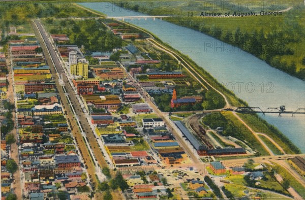 Aerial view of Augusta, Georgia, 1943. Artist: Unknown