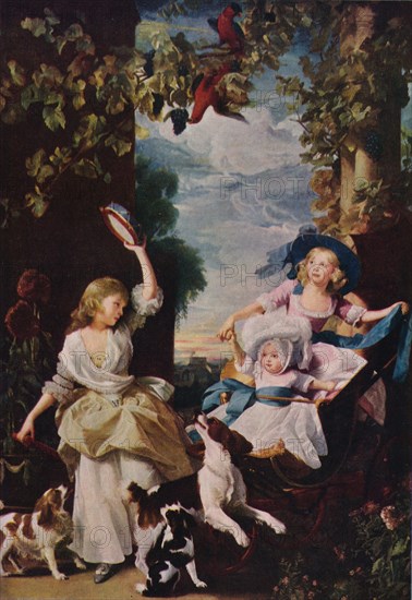 The Three Youngest Daughters of George III, (1785), 1937. Artist: Unknown