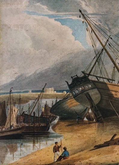 Shipping at Deal, (c1800), 1925. Artist: Francois Louis Thomas Francia