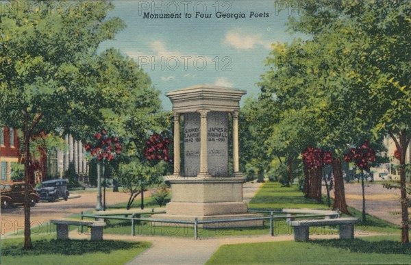 Monument to Four Georgia Poets, 1943. Artist: Unknown
