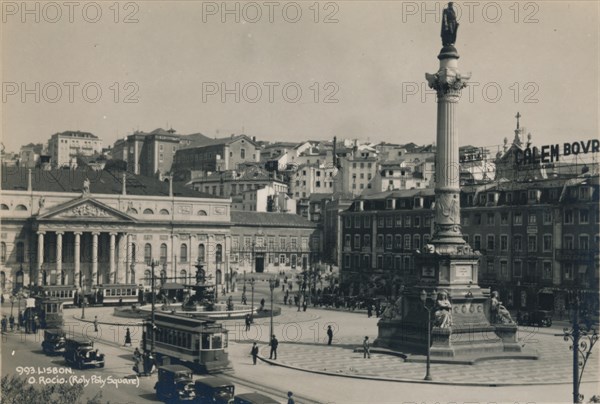 Rossio Square, Lisbon, Portugal, 1936. Artist: Unknown